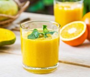 Easy Orange Mango Shake with Mint Recipe