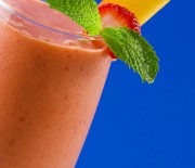 Peach Raspberry and Yogurt Shake with Sunflower Seeds Recipe