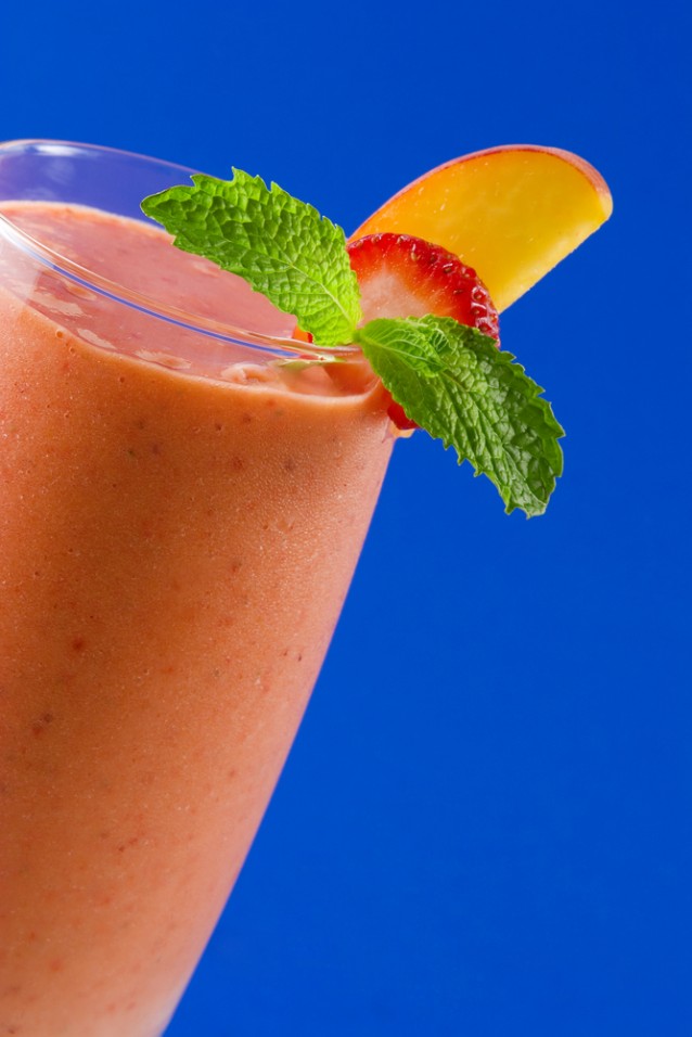 Peach Raspberry and Yogurt Shake with Sunflower Seeds Recipe